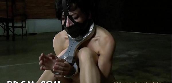  Clamped up hotty gets her fuck holes tortured